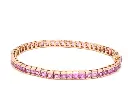 Pink Sapphire Princess Bracelet