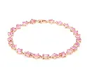 Pink Sapphire Abstract Link Chain Bracelet