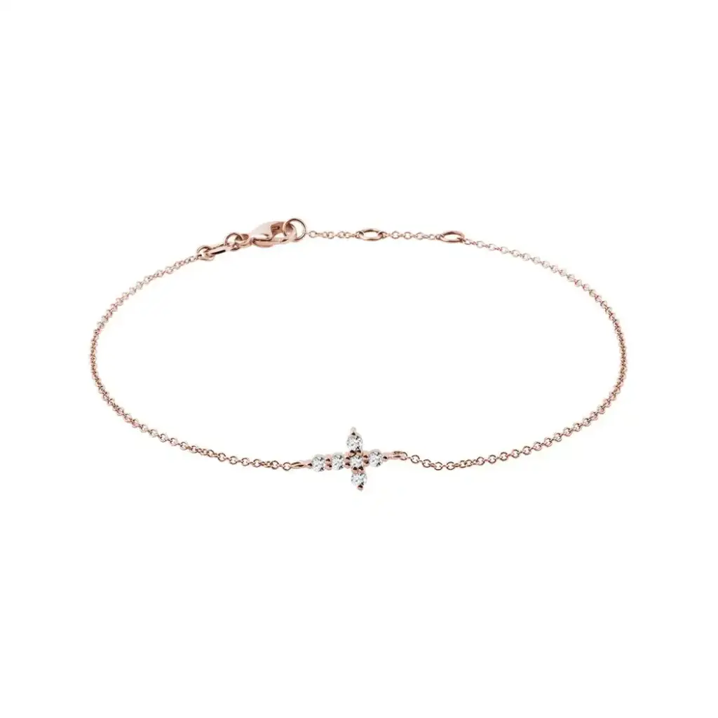 Diamond Cross Bracelet