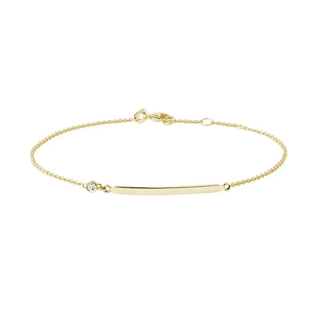 Minimalist Diamond Bar Bracelet