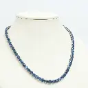 Blue Sapphire Big Round Tennis Necklace