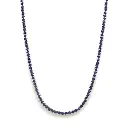 Blue Sapphire Round Small Tennis Necklace