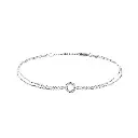 Diamond Round Loop with Double Chain Bracelet