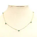 Emerald Heart Link Chain Necklace