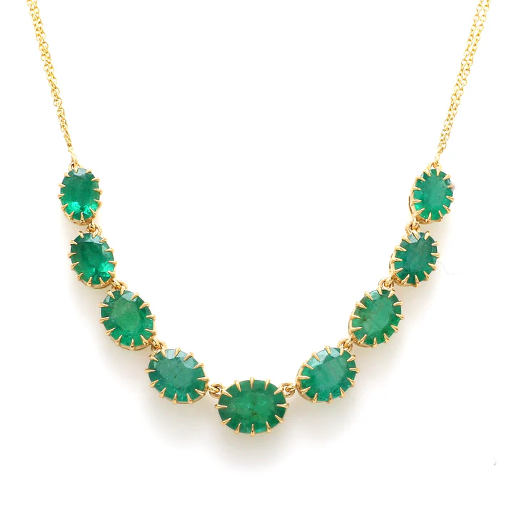 Emerald Oval Antique Necklace