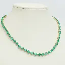 Emerald Pear Infinity Necklace