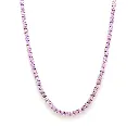 Pink Sapphire Medium Tennis Necklace