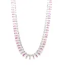 Pink Sapphire Dot & Dash Necklace