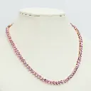 Pink Sapphire Infinity Heart Necklace