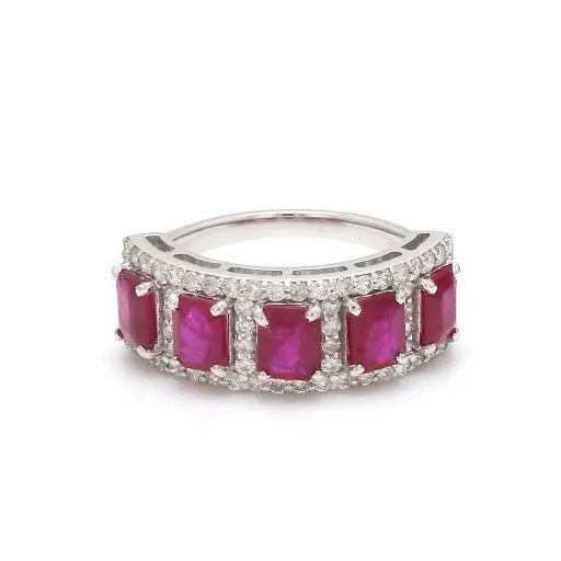 Ruby Five Stone Ring