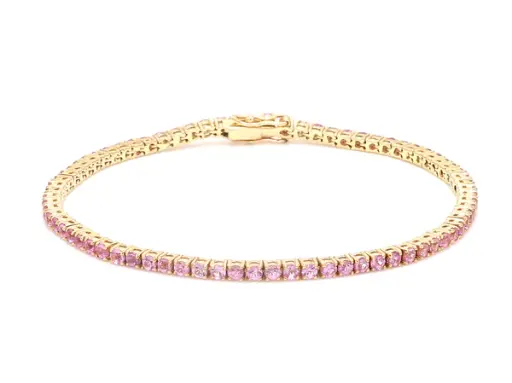 Pink Sapphire Small Tennis Bracelet