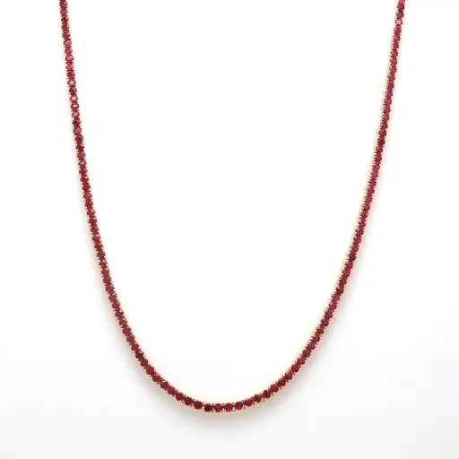 Ruby Tennis Necklace