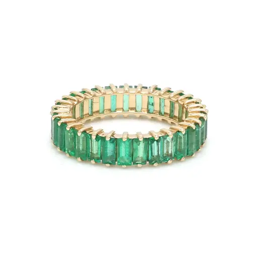 Emerald Baguette Vertical Ring