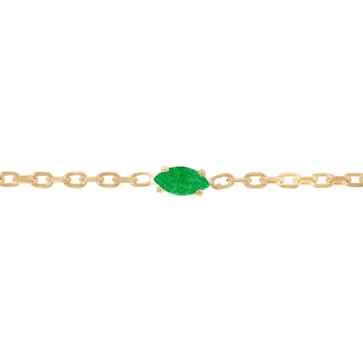 Solitaire Marquise Emerald Bracelet