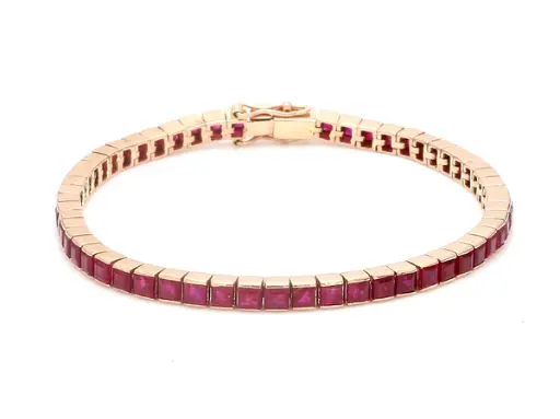 Ruby Princess Channel Tennis Bracelet