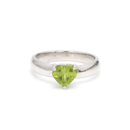 Peridot Heart Ring