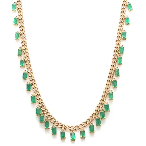 Emerald Link Chain Necklace