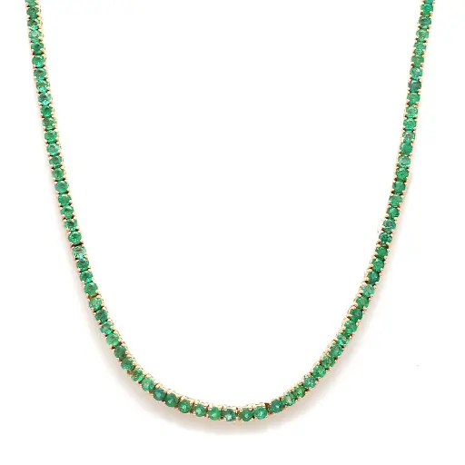 Emerald Tennis Necklace 