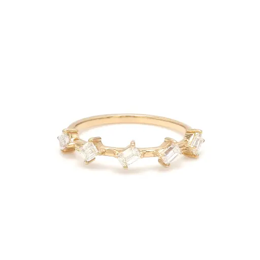 Diamond Baguette Diagonal Ring